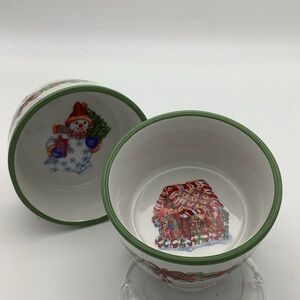 Two Christopher Radko Traditions Holiday Celebrations  Ramekins